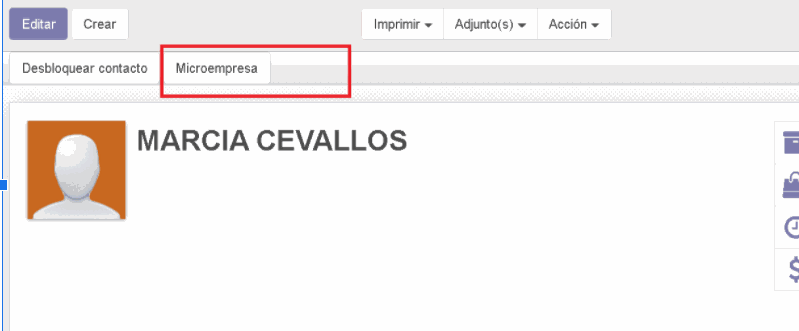 Odoo ERP CMS - una imagen grande