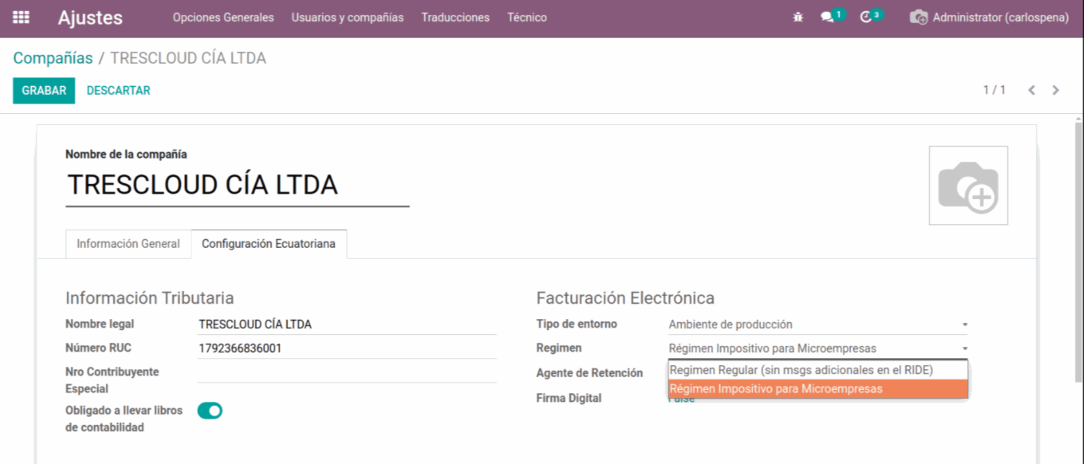 Compañías con Odoo ERP