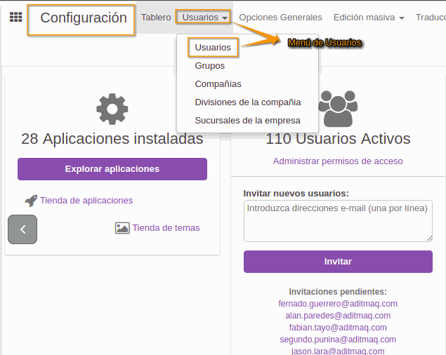 Imagen de Odoo ERP y bloque de texto