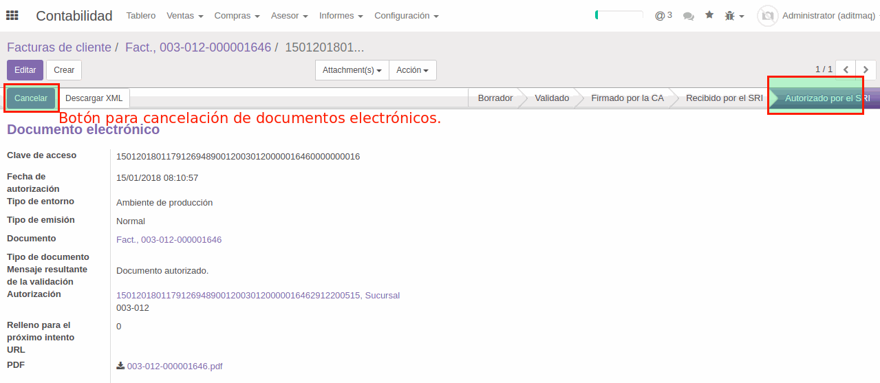 Imagen de Odoo ERP y bloque de texto